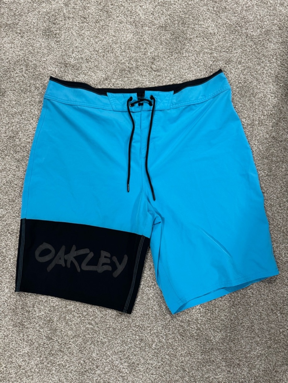 Oakley Blue and Black Men's Swim Board Shorts